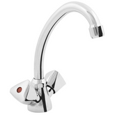 Aqua-Su "Standard C-Form" Zweigriff-Waschtischarmatur (chrom)